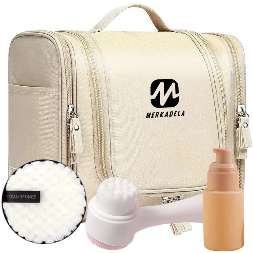 Merkadela Cream Cosmetic Bag